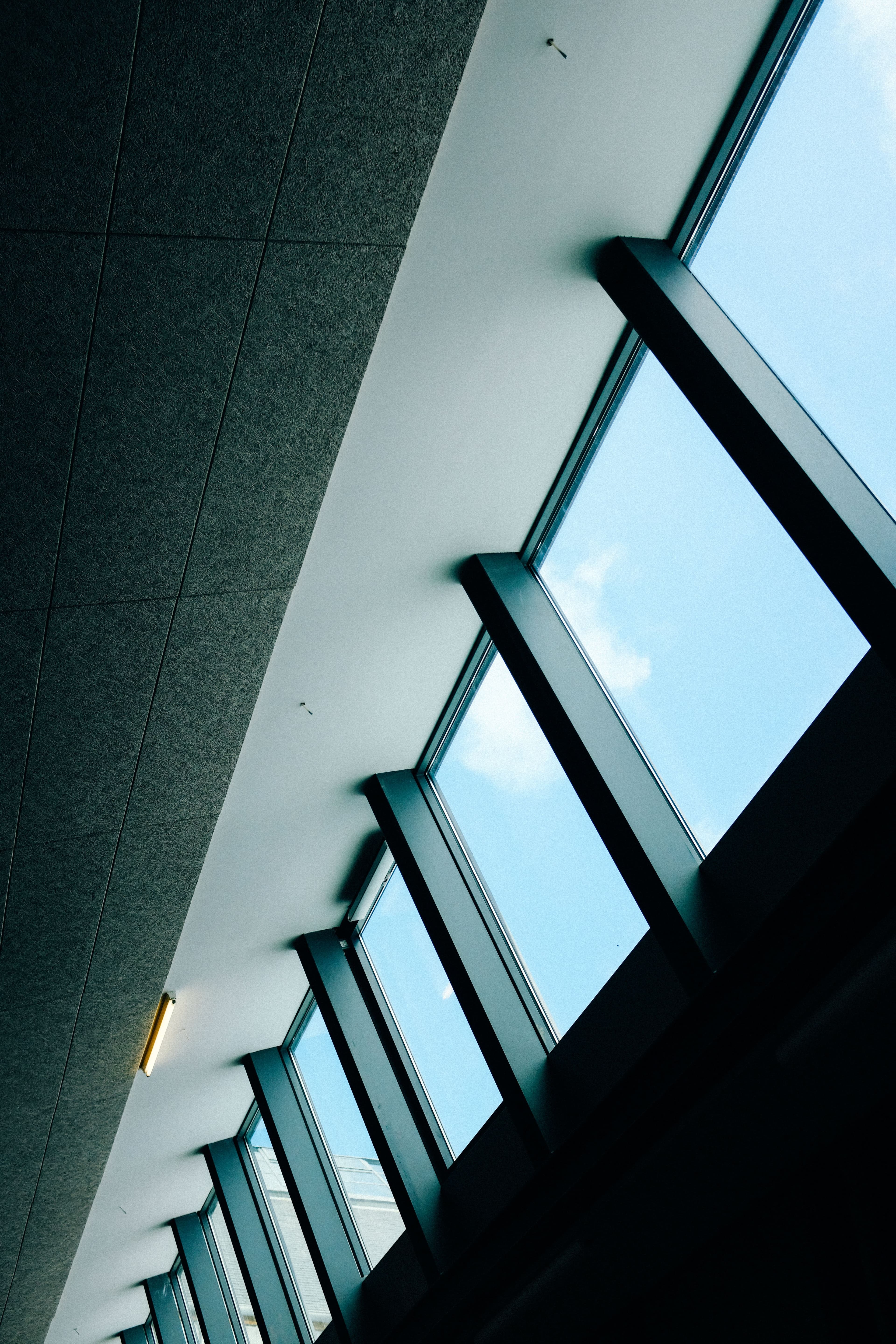 Modern glass roofline and window bays